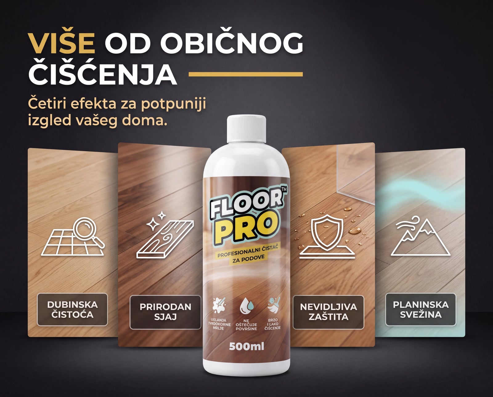 FloorPro™ emulzija za čišćenje i sjaj podova 1+1