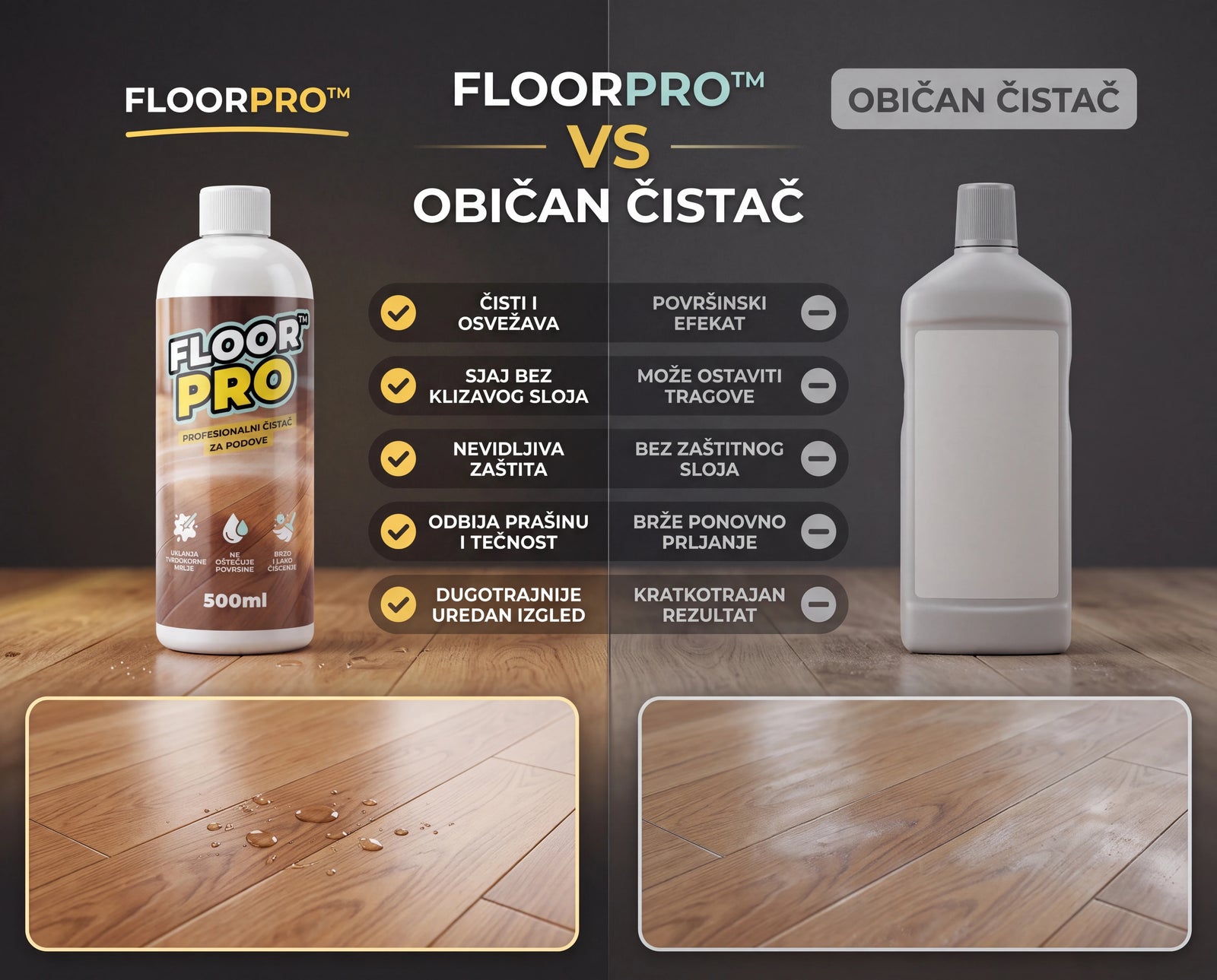 FloorPro™ emulzija za čišćenje i sjaj podova 1+1