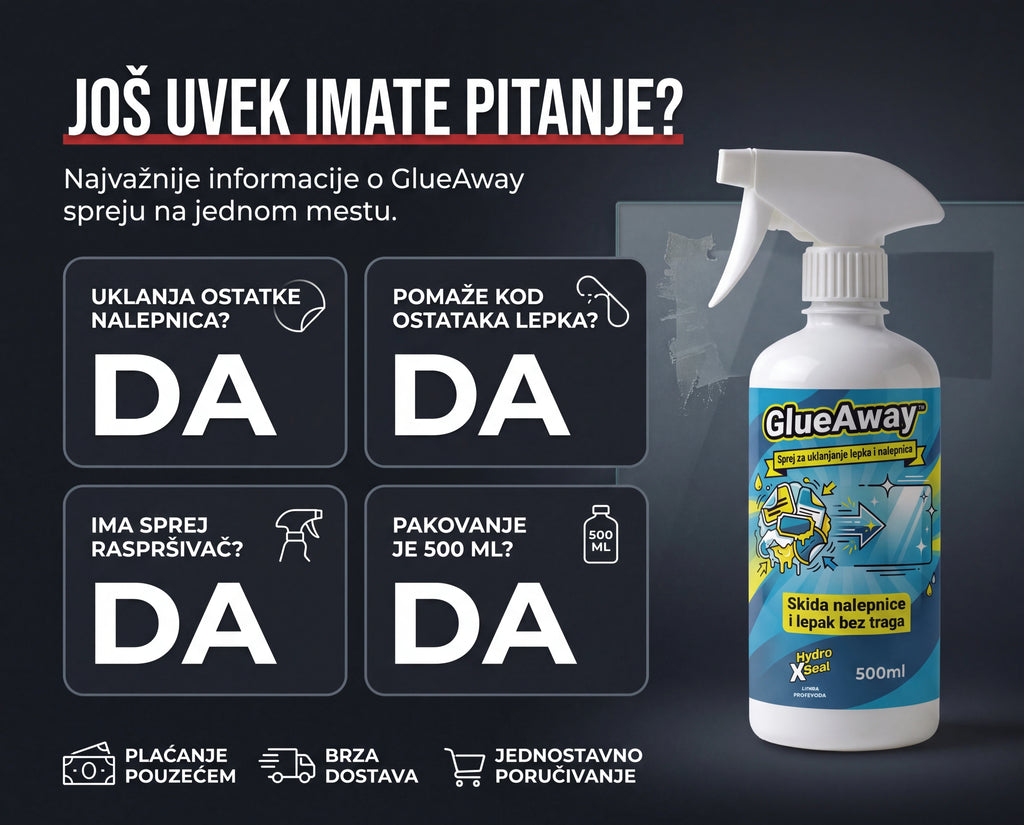 GlueAway™ sprej za skidanje nalepnica i lepka 1+1