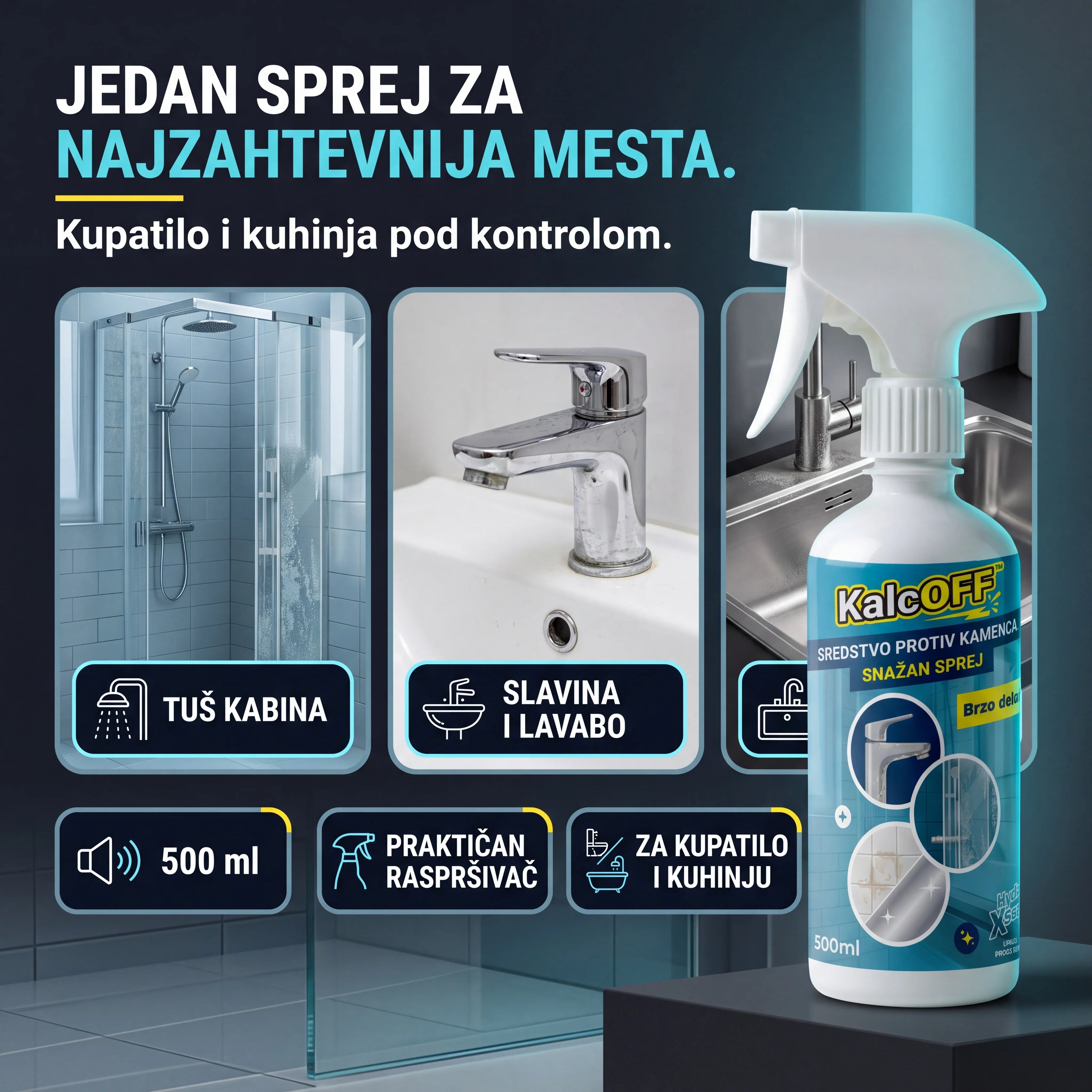 KalcOFF™ sprej za uklanjanje kamenca