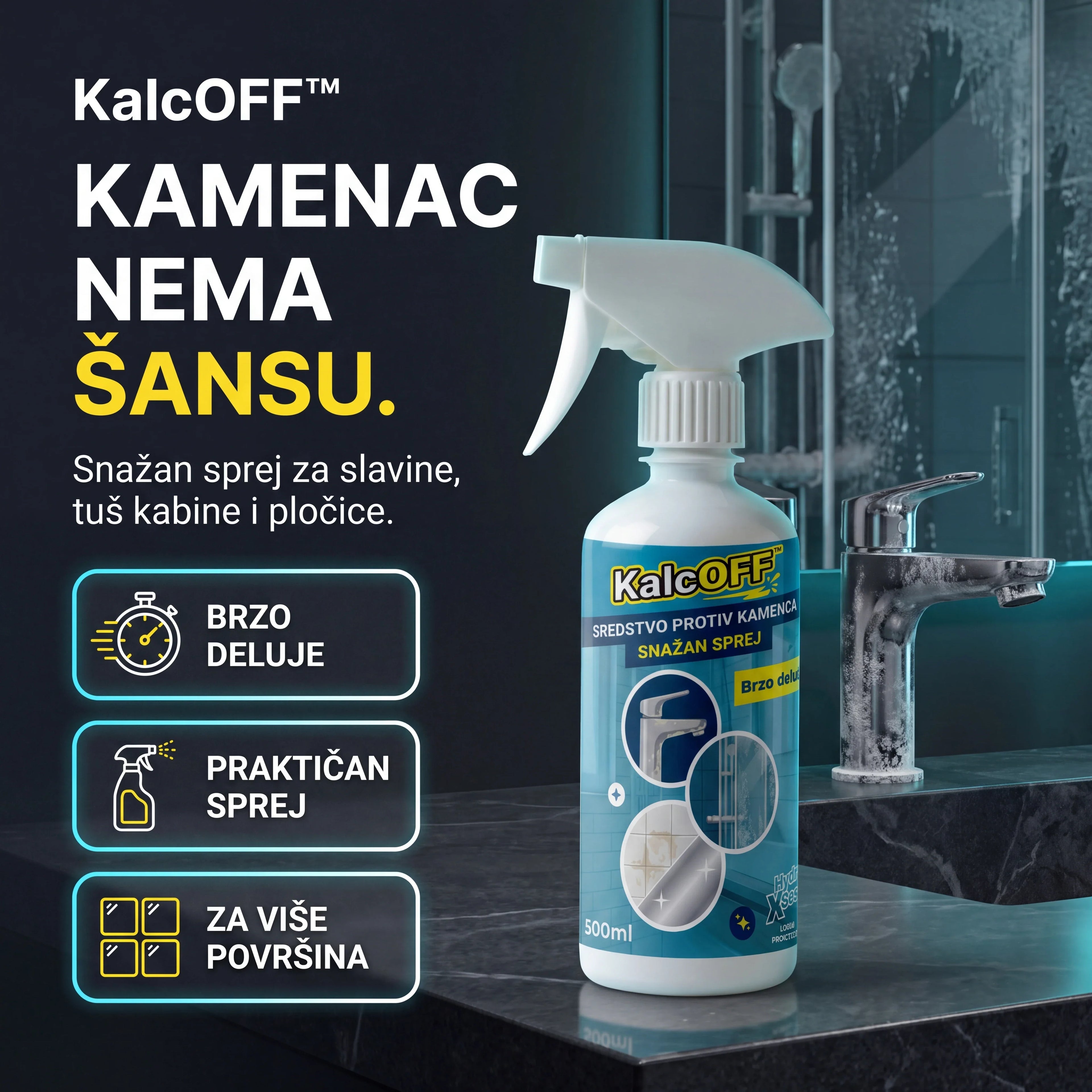 KalcOFF™ sprej za uklanjanje kamenca