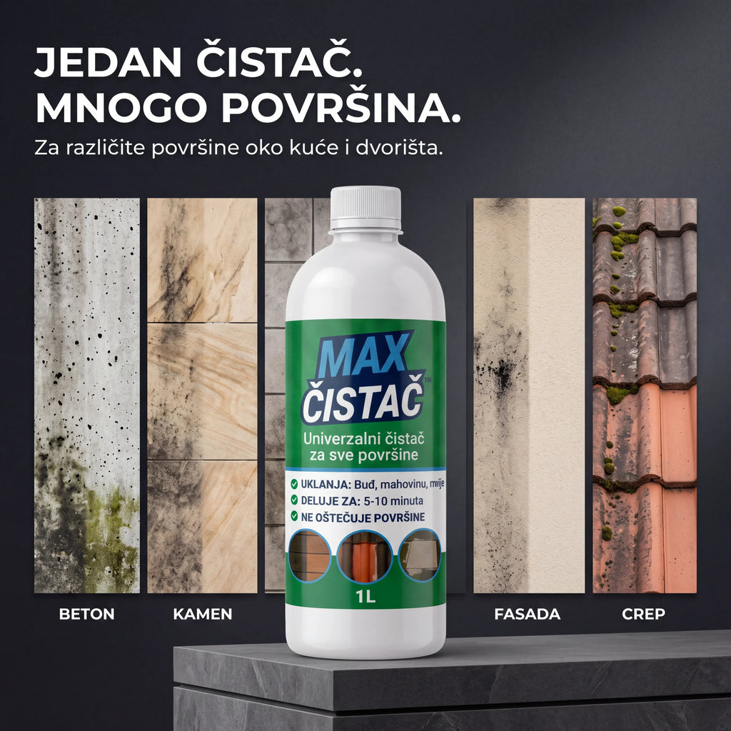 MAX Čistač™ za spoljašnje površine 0,5 L + 0,5 L GRATIS