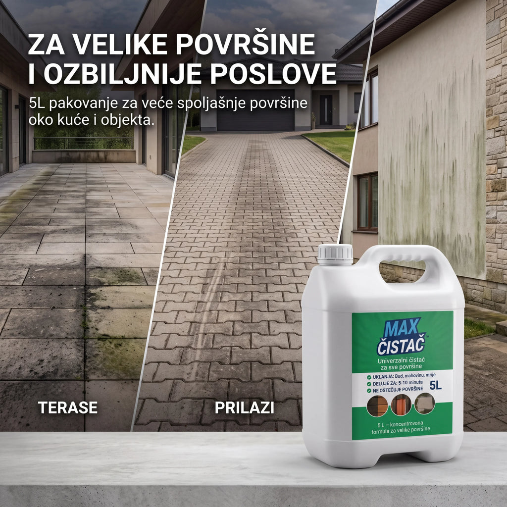 MAX Čistač™ za spoljašnje površine 0,5 L + 0,5 L GRATIS