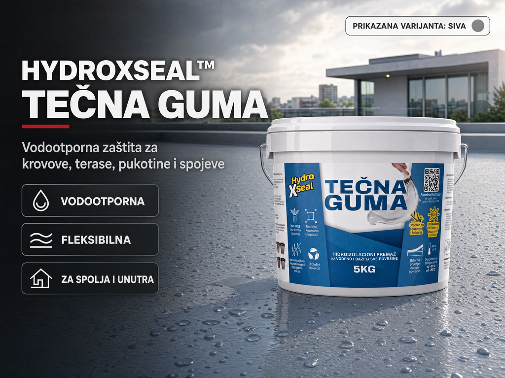 Tečna Guma za Hidroizolaciju - 500G + 500G (do 2m²)
