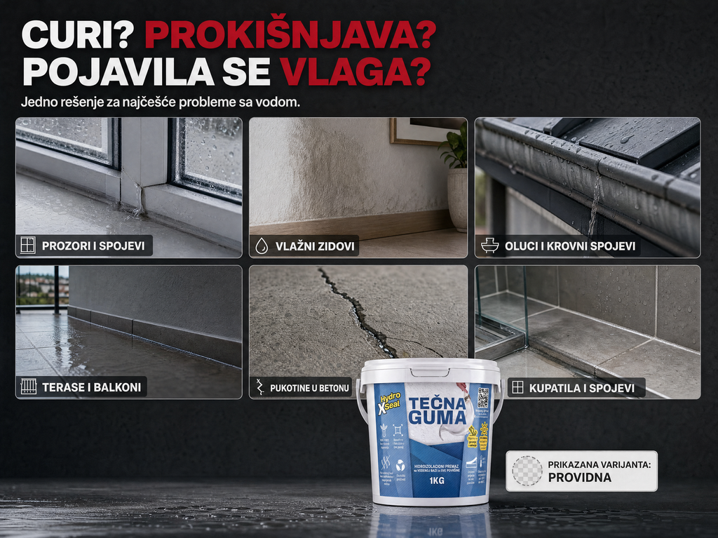 Tečna Guma za Hidroizolaciju - 500G + 500G (do 2m²)