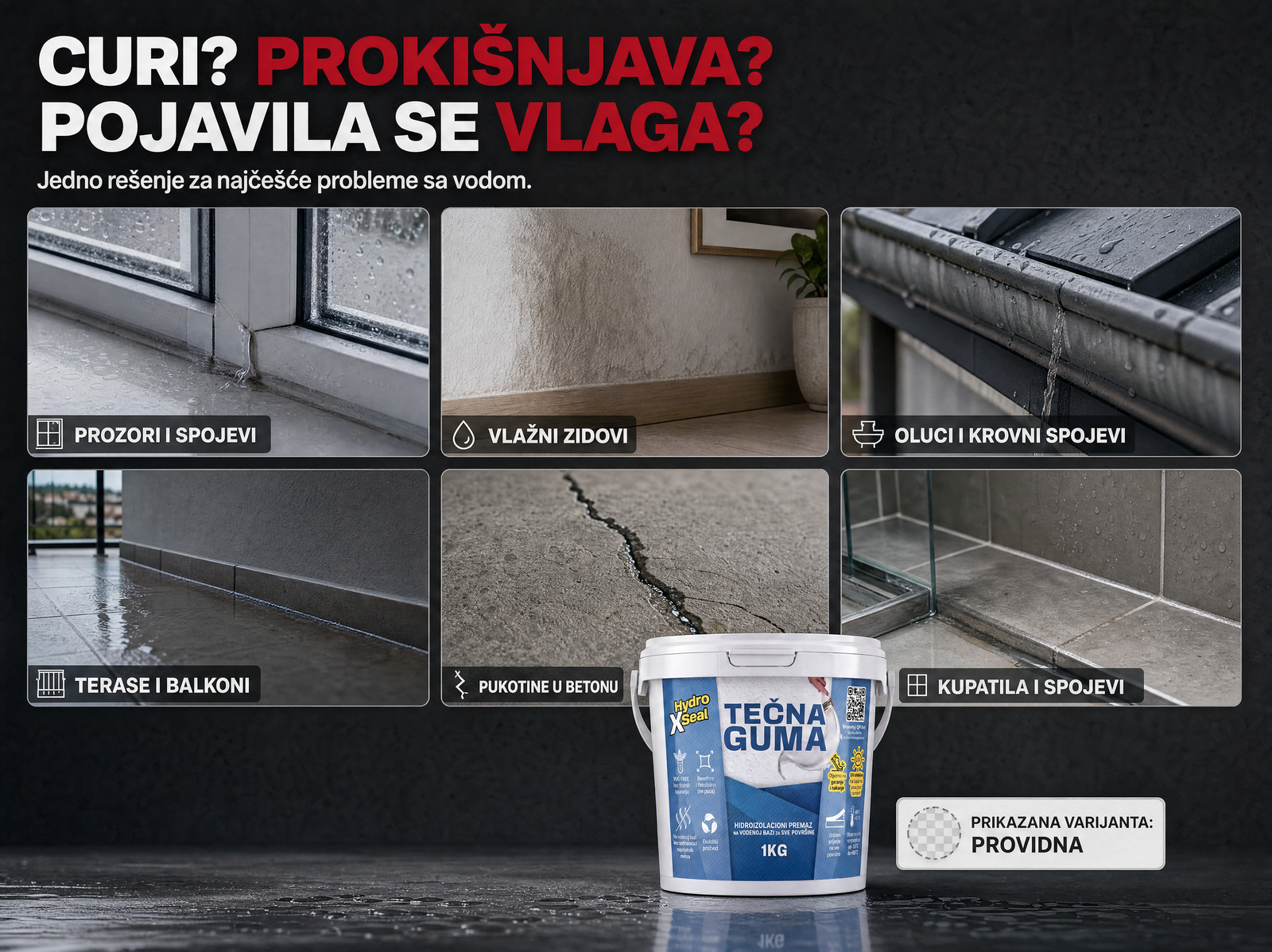 Tečna Guma za Hidroizolaciju - 500G + 500G (do 2m²)