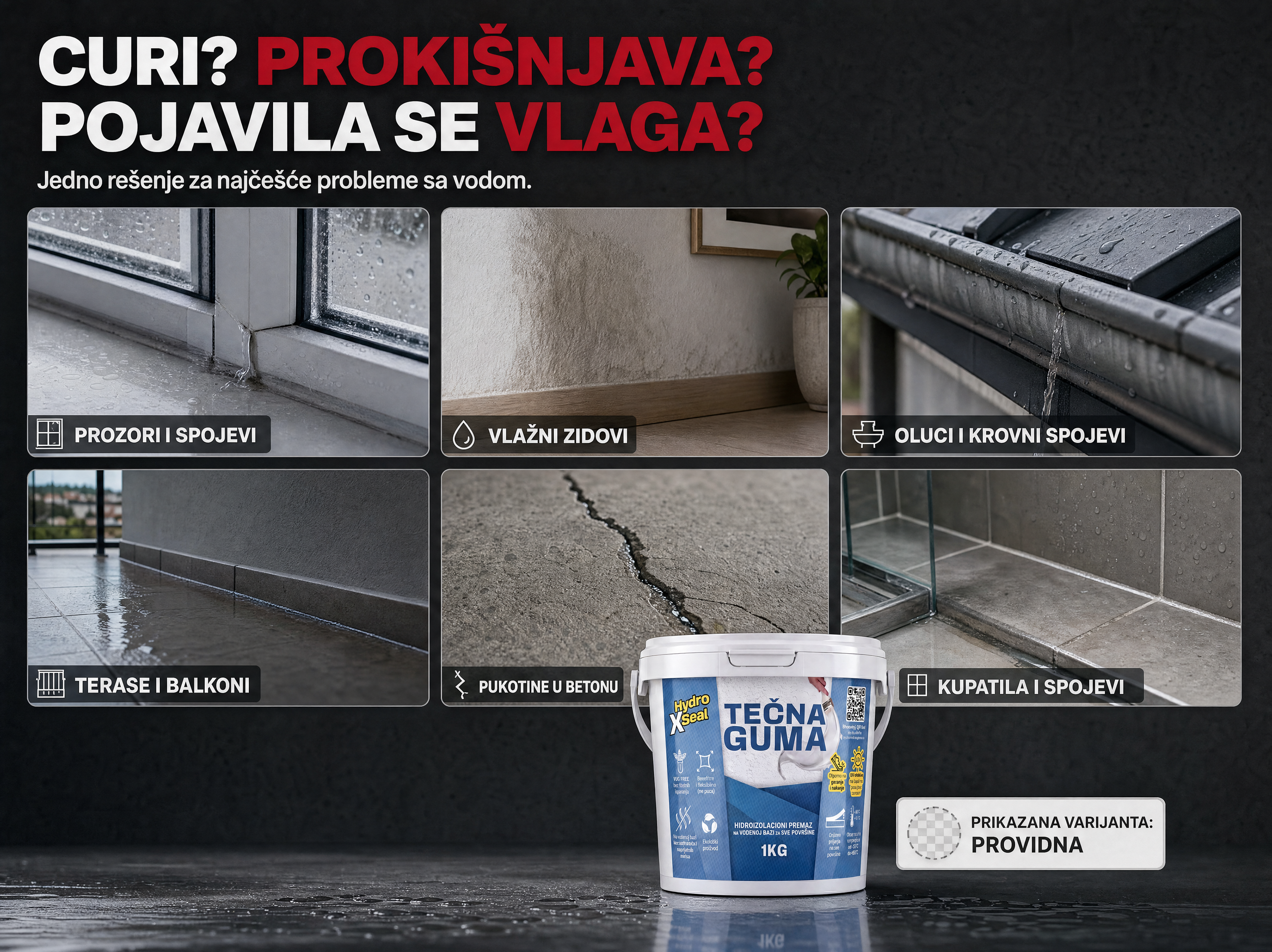 Tečna Guma za Hidroizolaciju - 500G + 500G (do 2m²)