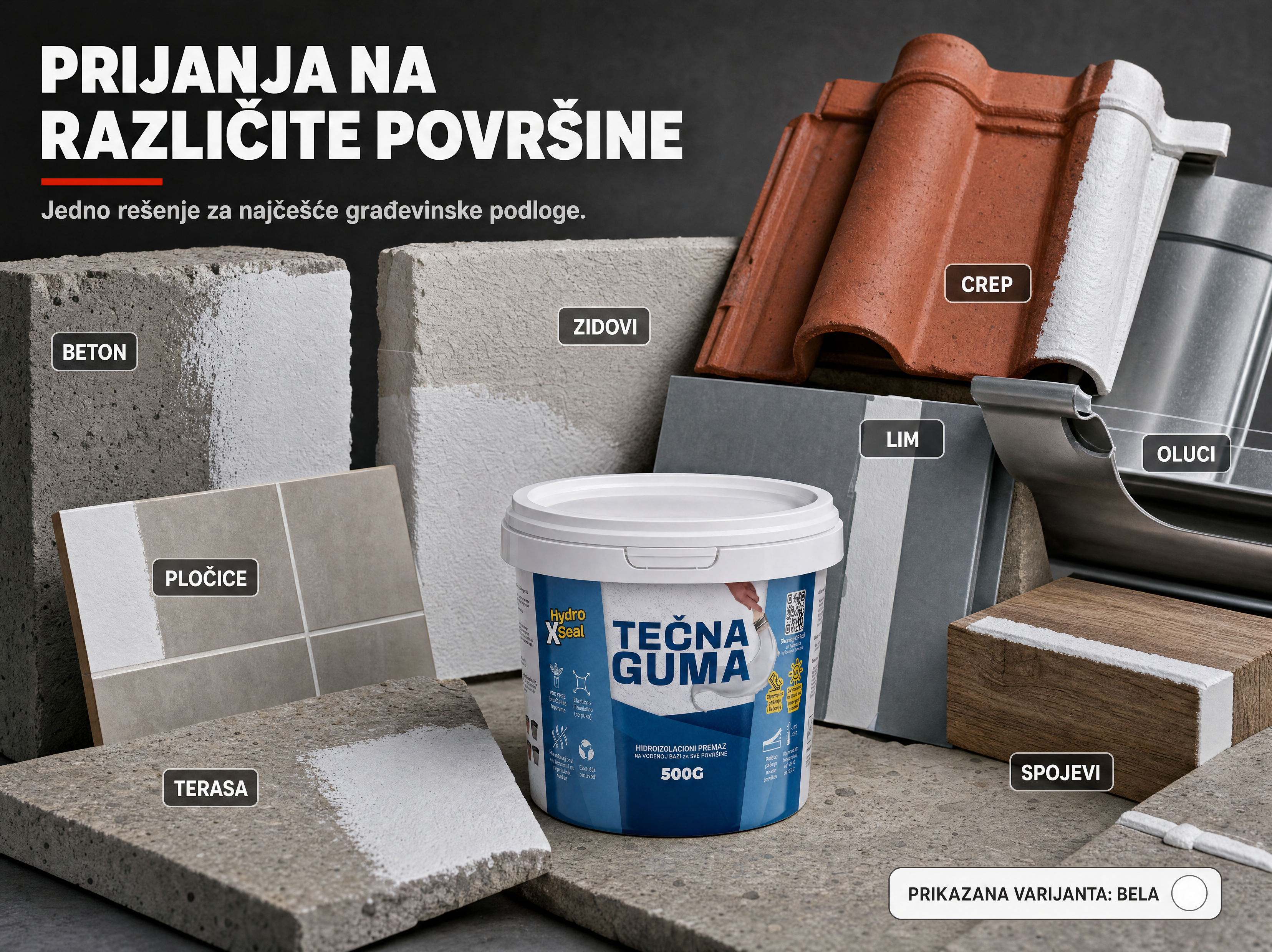 Tečna Guma za Hidroizolaciju - 500G + 500G (do 2m²)