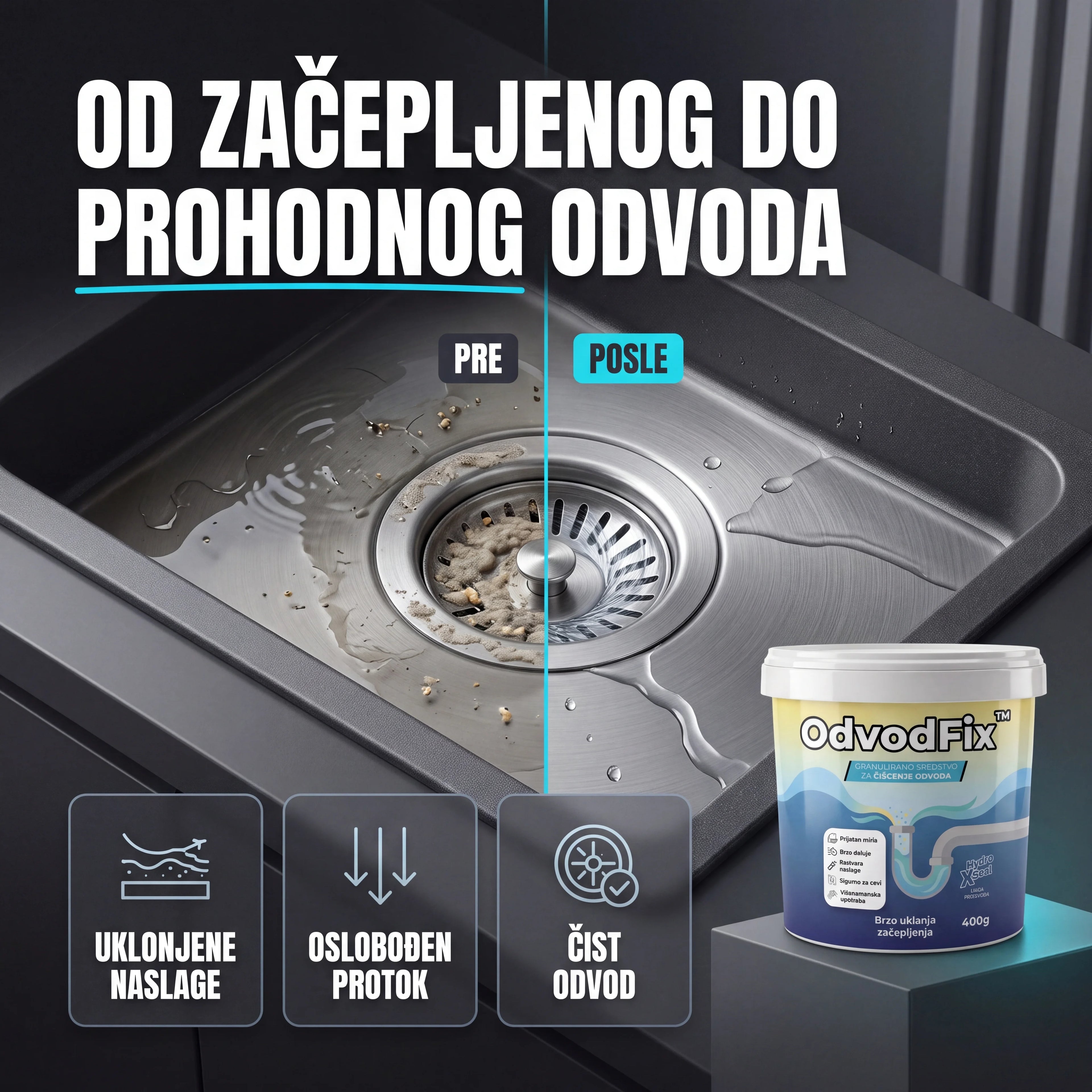 OdvodFix™ Granule za odvode 400g+400g