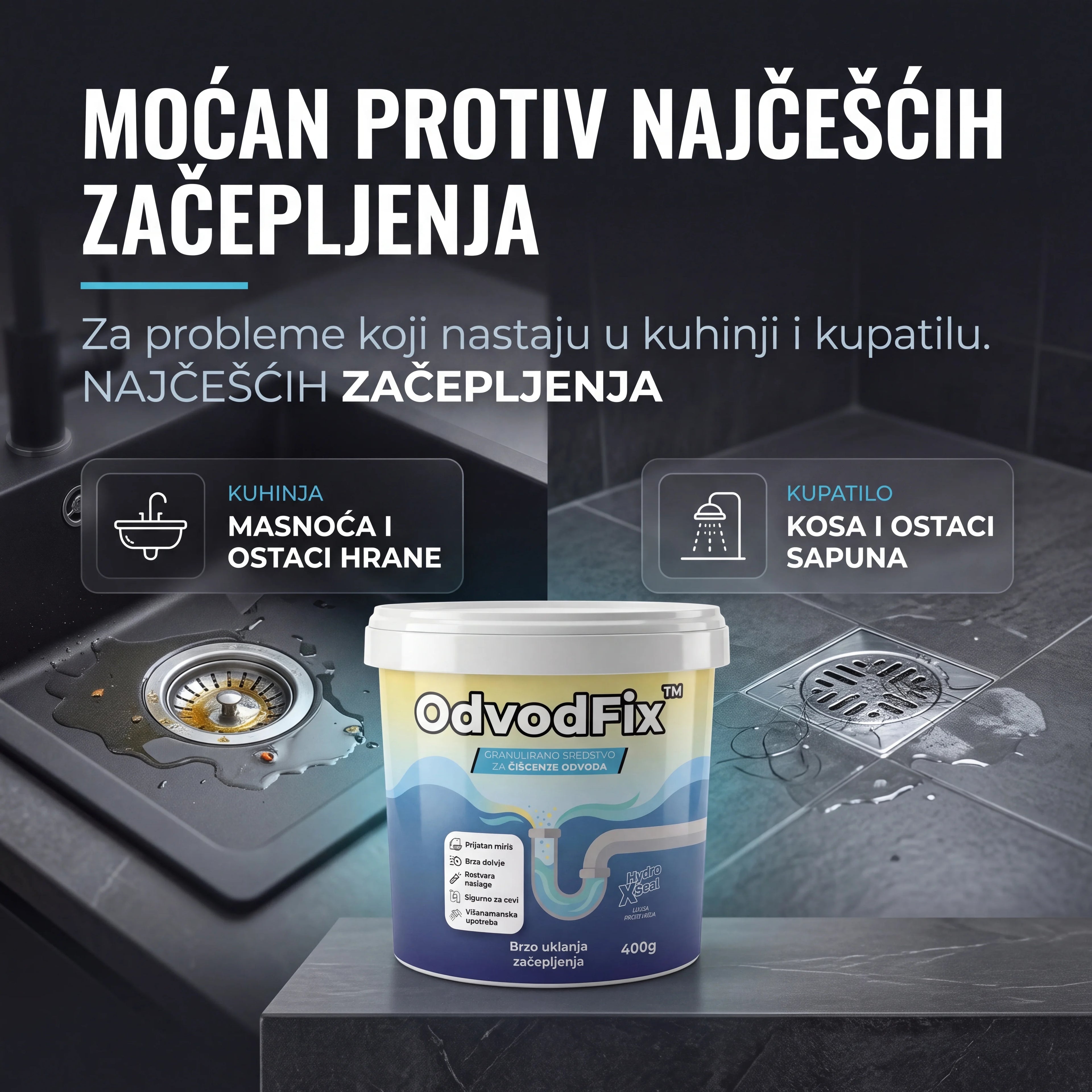 OdvodFix™ Granule za odvode 400g+400g