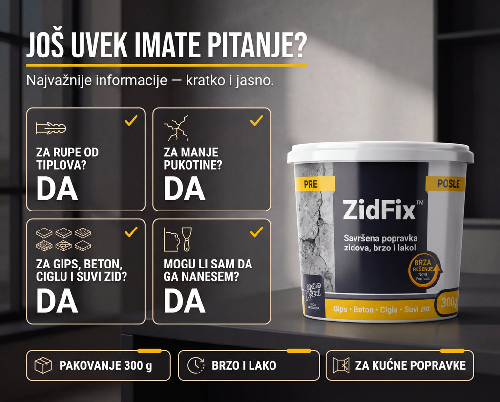 ZidFix™ Pasta za popravku zidova 300g+300g