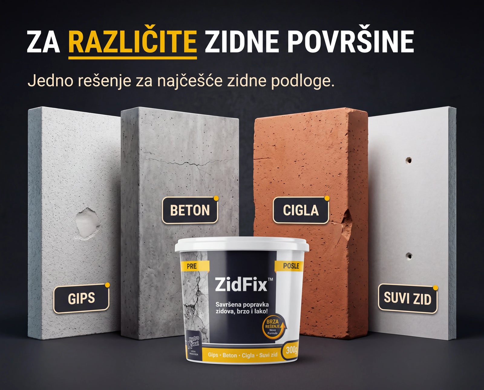 ZidFix™ Pasta za popravku zidova 300g+300g