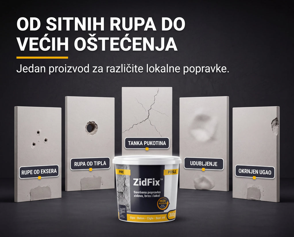 ZidFix™ Pasta za popravku zidova 300g+300g