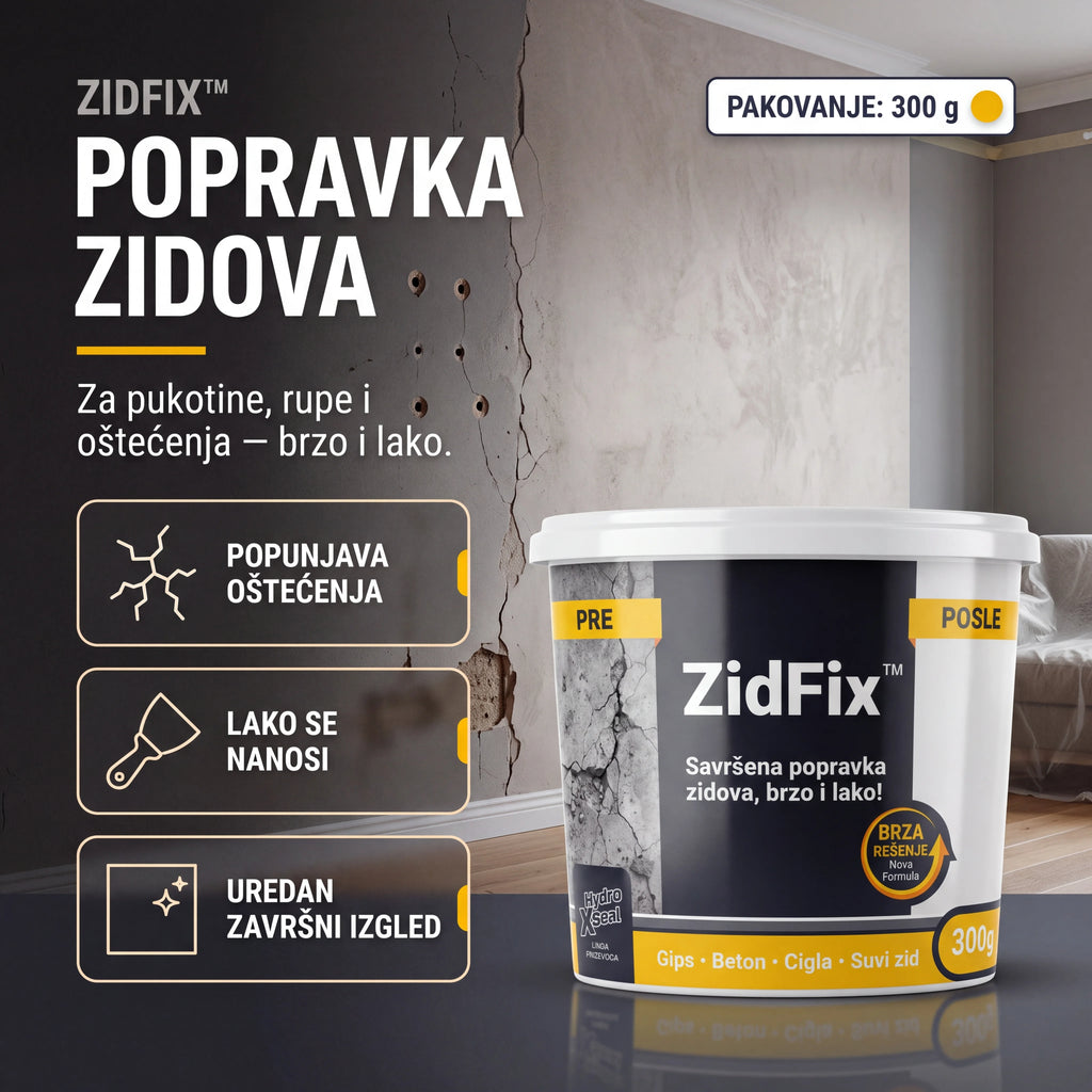 ZidFix™ Pasta za popravku zidova 300g+300g