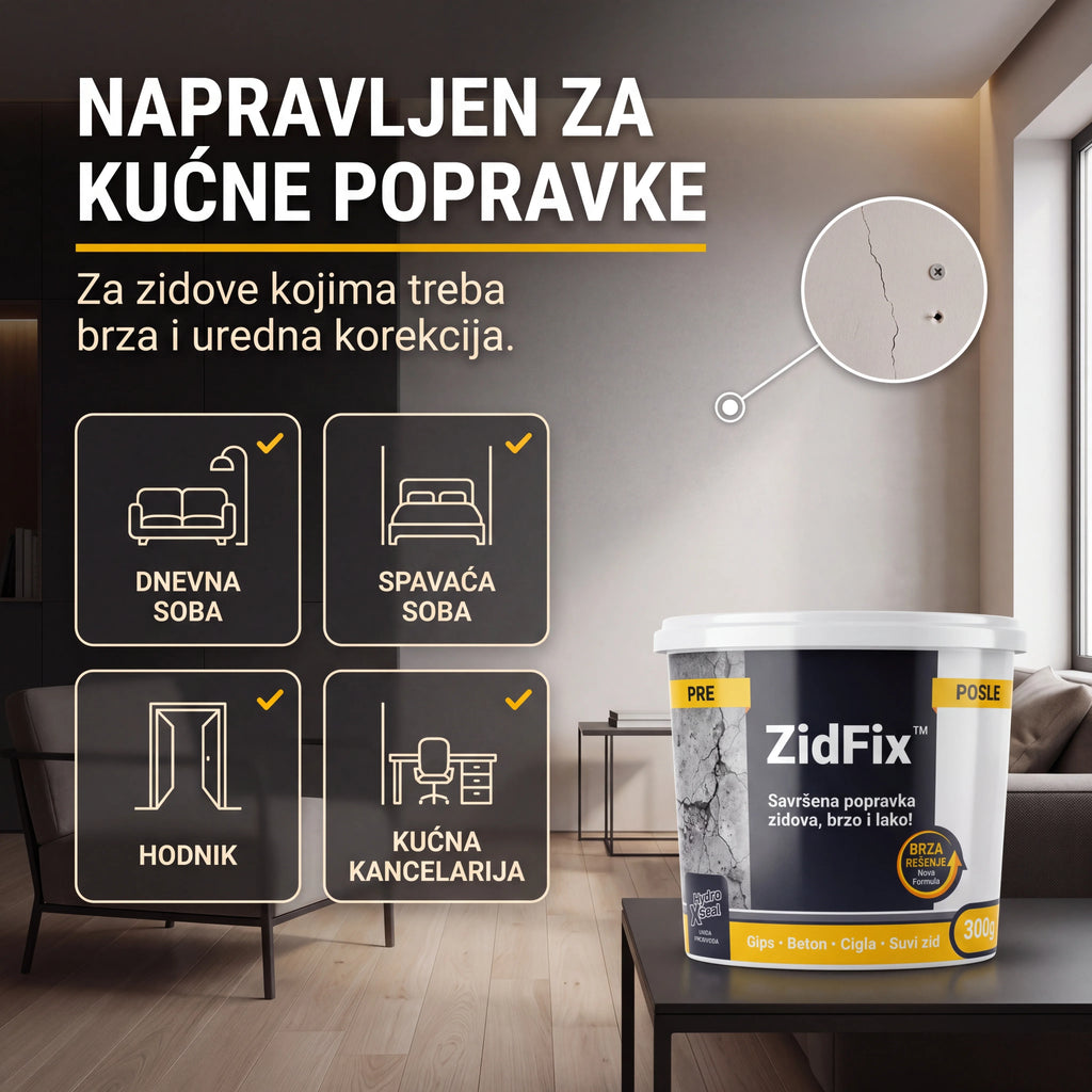 ZidFix™ Pasta za popravku zidova 300g+300g