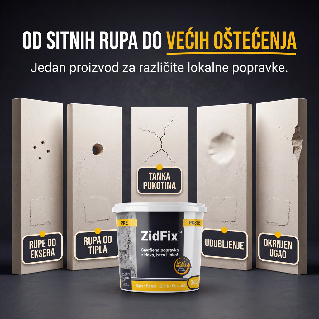 ZidFix™ Pasta za popravku zidova 300g+300g